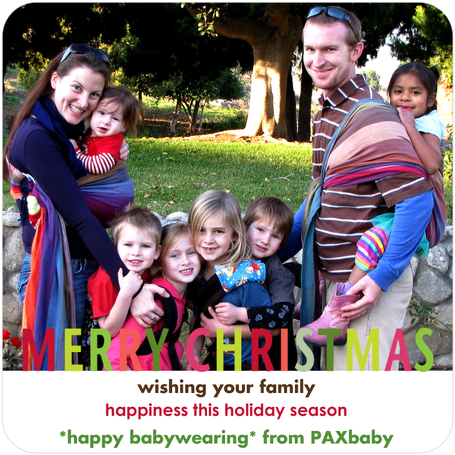 PAXbaby Christmas Card 2011 babywearing