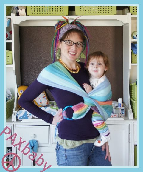 girasol, double rainbow, rojo, ring sling, Poppins, hip carry, infant